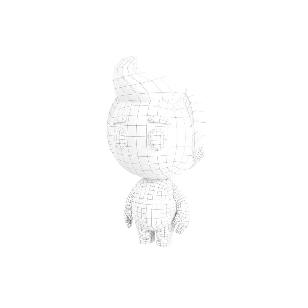 Rigged Little Man 3D Model – Cartoon Character, FBX & OBJ Formats - View 21