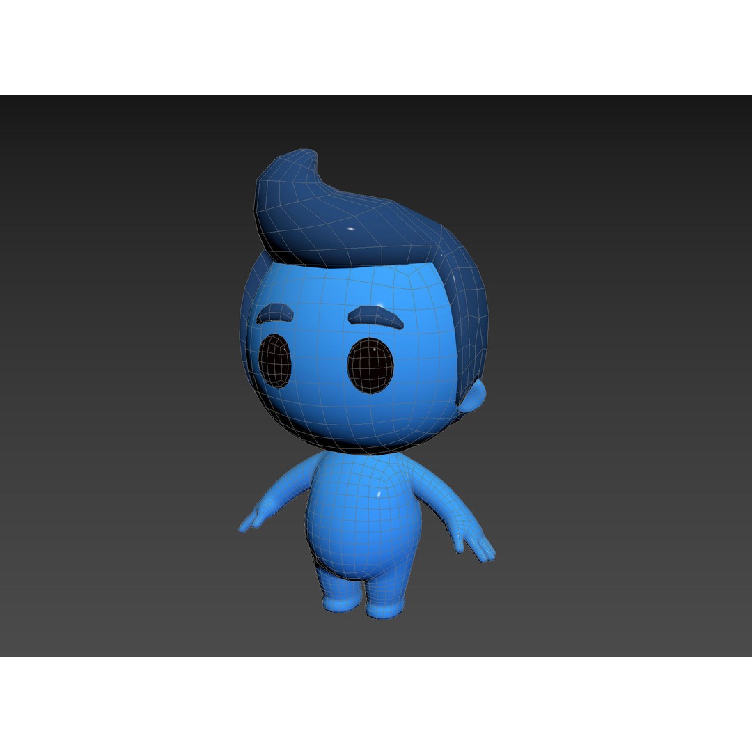Rigged Little Man 3D Model – Cartoon Character, FBX & OBJ Formats - View 23
