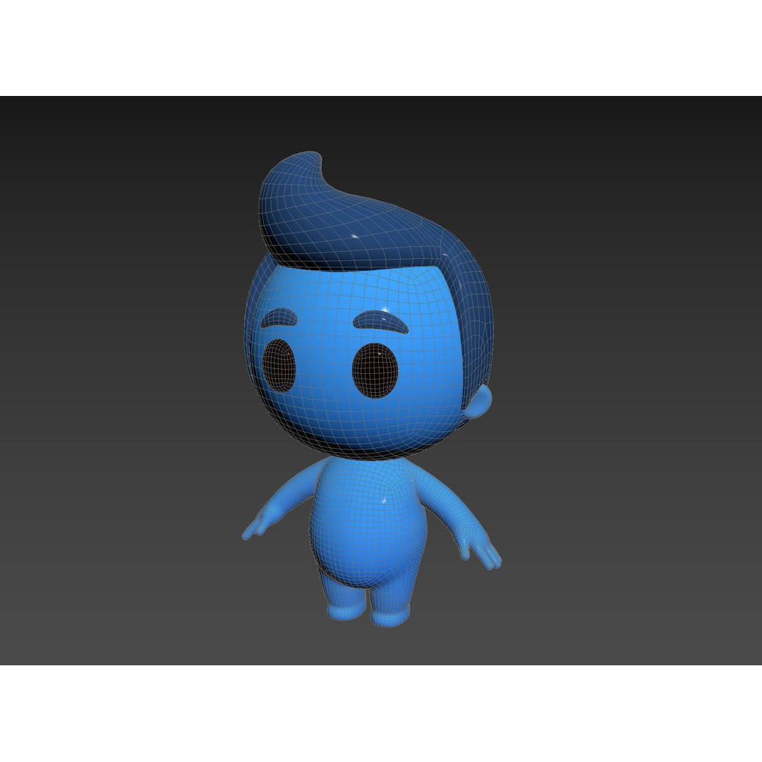 Rigged Little Man 3D Model – Cartoon Character, FBX & OBJ Formats - View 24