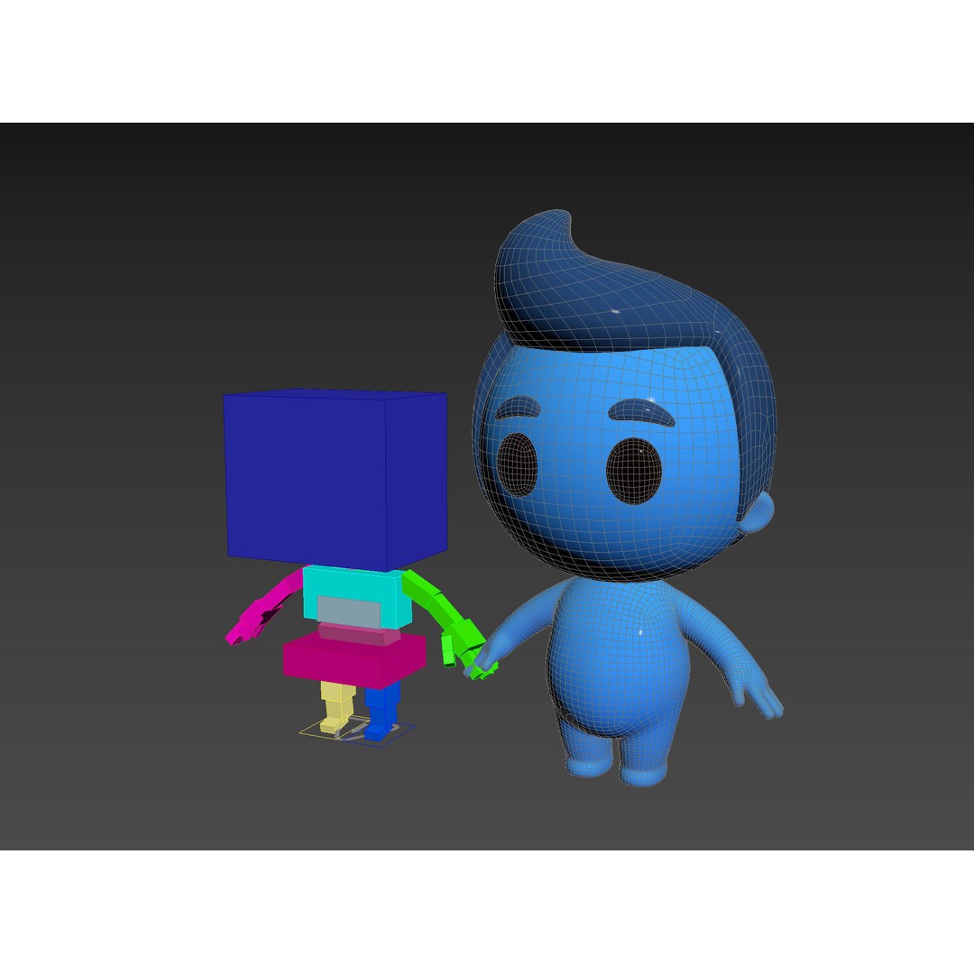 Rigged Little Man 3D Model – Cartoon Character, FBX & OBJ Formats - View 25