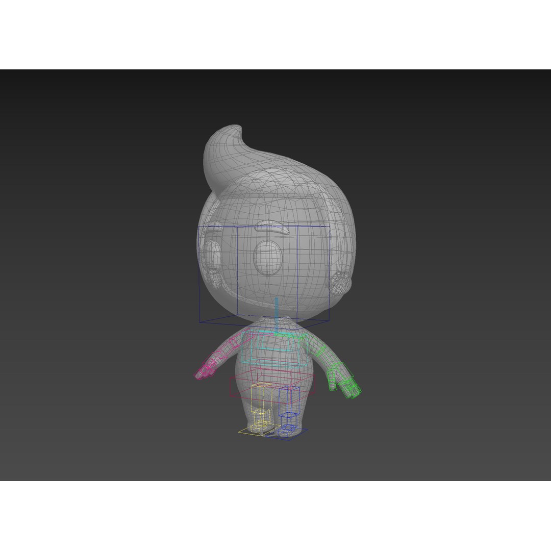 Rigged Little Man 3D Model – Cartoon Character, FBX & OBJ Formats - View 26