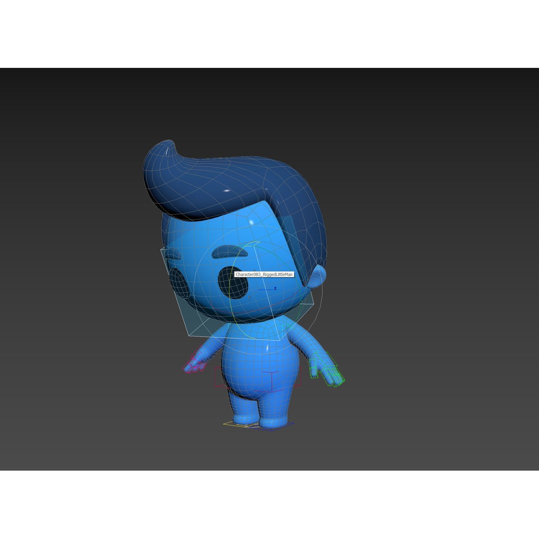 Rigged Little Man 3D Model – Cartoon Character, FBX & OBJ Formats - View 27
