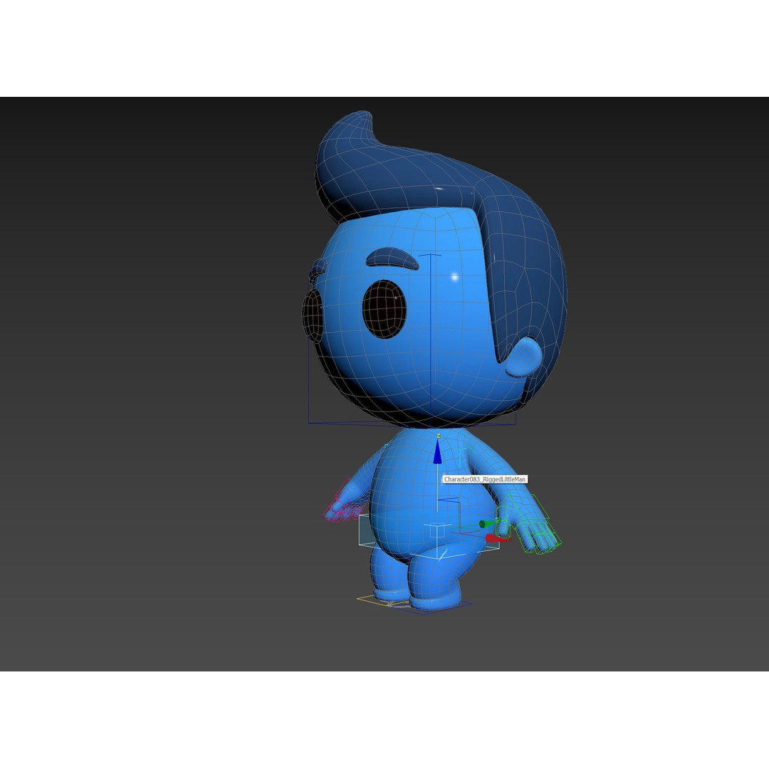 Rigged Little Man 3D Model – Cartoon Character, FBX & OBJ Formats - View 34