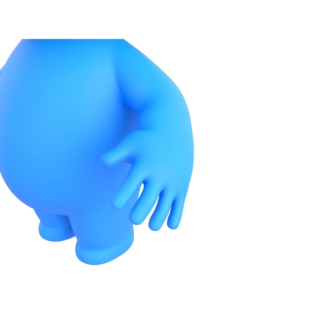 Rigged Little Man 3D Model – Cartoon Character, FBX & OBJ Formats - View 6