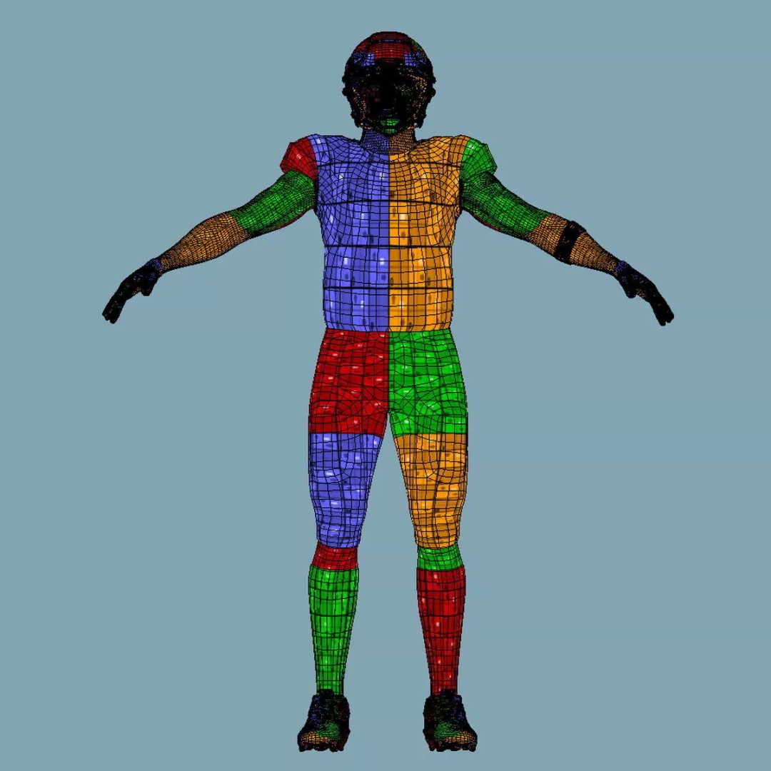 Justin Jefferson 3D Model – A-Pose Rigged Character for Animation - View 10