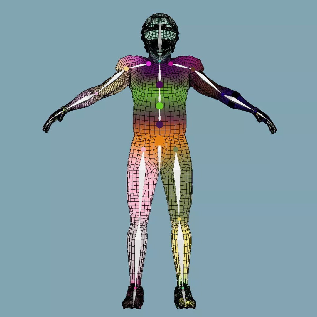 Justin Jefferson 3D Model – A-Pose Rigged Character for Animation - View 11