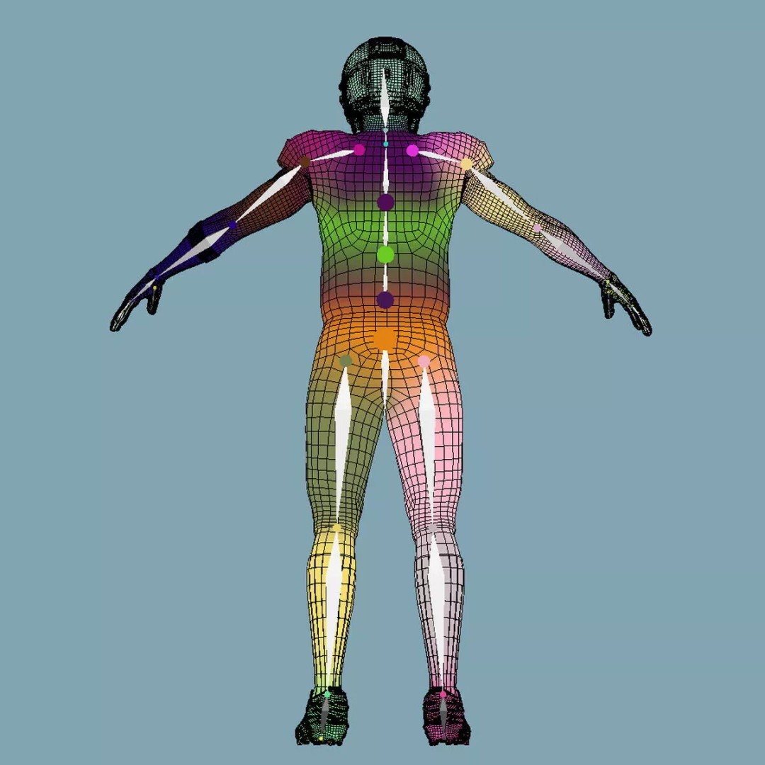 Justin Jefferson 3D Model – A-Pose Rigged Character for Animation - View 4