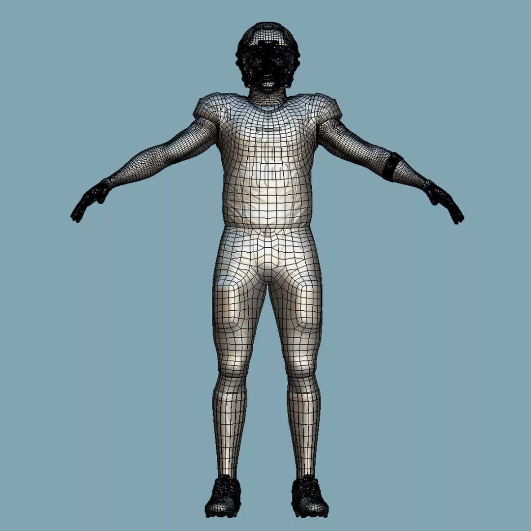 Justin Jefferson 3D Model – A-Pose Rigged Character for Animation - View 8