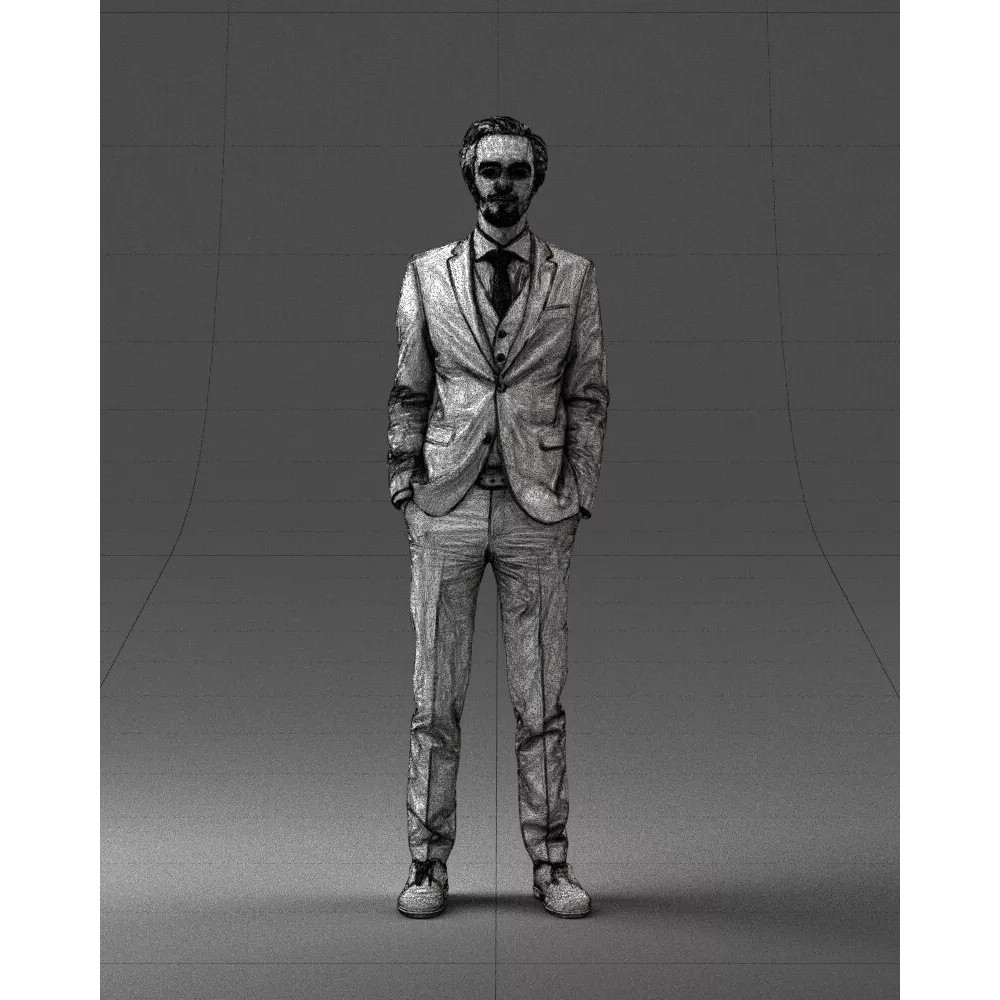 Business Man 3D Model – Realistic Full Body Character, FBX, OBJ