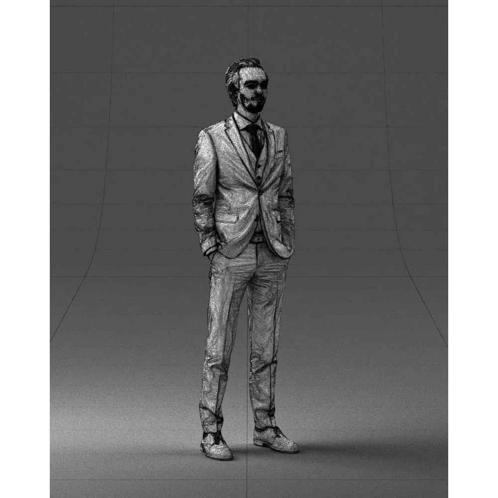 Business Man 3D Model – Realistic Full Body Character, FBX, OBJ - View 10
