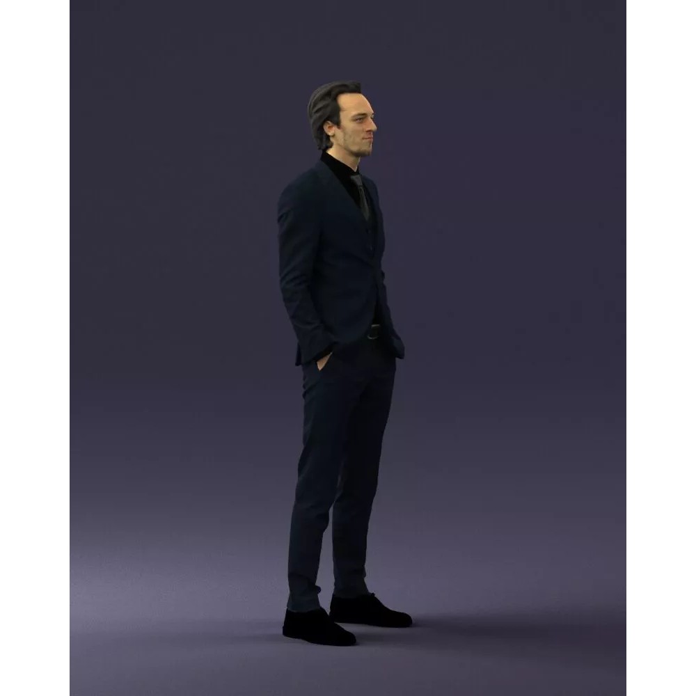 Business Man 3D Model – Realistic Full Body Character, FBX, OBJ - View 11