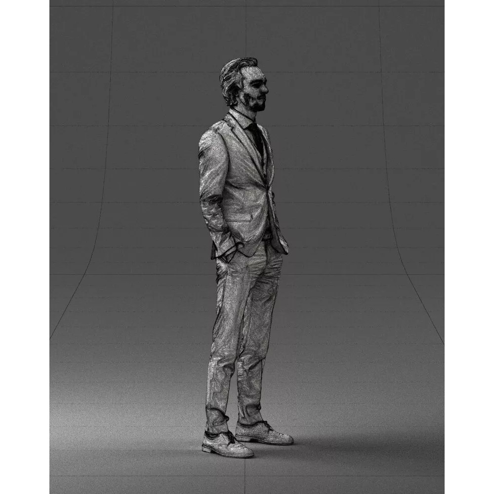 Business Man 3D Model – Realistic Full Body Character, FBX, OBJ - View 13