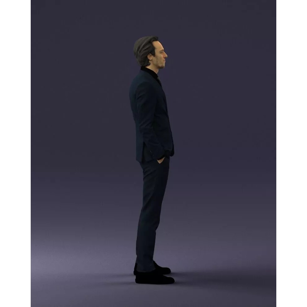 Business Man 3D Model – Realistic Full Body Character, FBX, OBJ - View 14