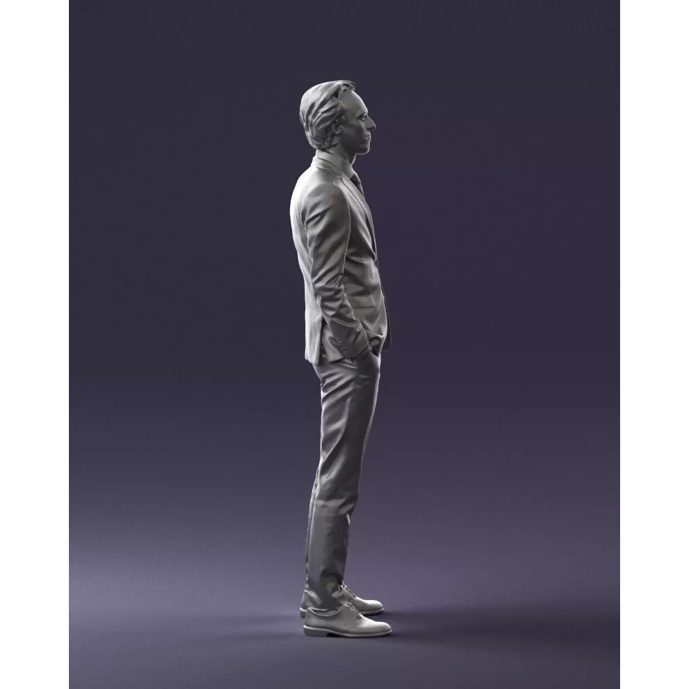 Business Man 3D Model – Realistic Full Body Character, FBX, OBJ - View 15