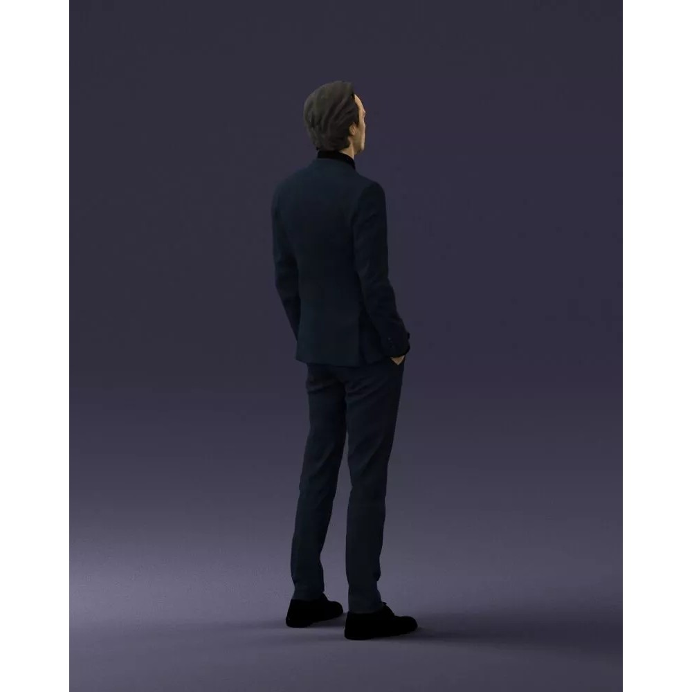 Business Man 3D Model – Realistic Full Body Character, FBX, OBJ - View 17