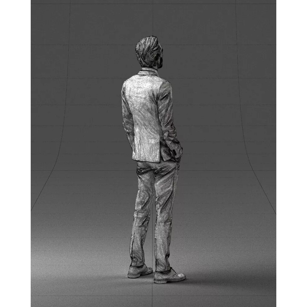 Business Man 3D Model – Realistic Full Body Character, FBX, OBJ - View 19