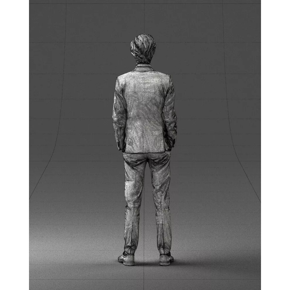 Business Man 3D Model – Realistic Full Body Character, FBX, OBJ - View 22