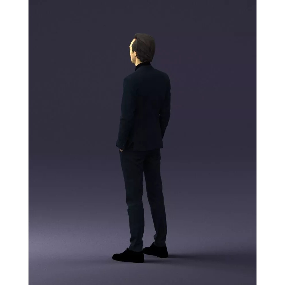 Business Man 3D Model – Realistic Full Body Character, FBX, OBJ - View 23