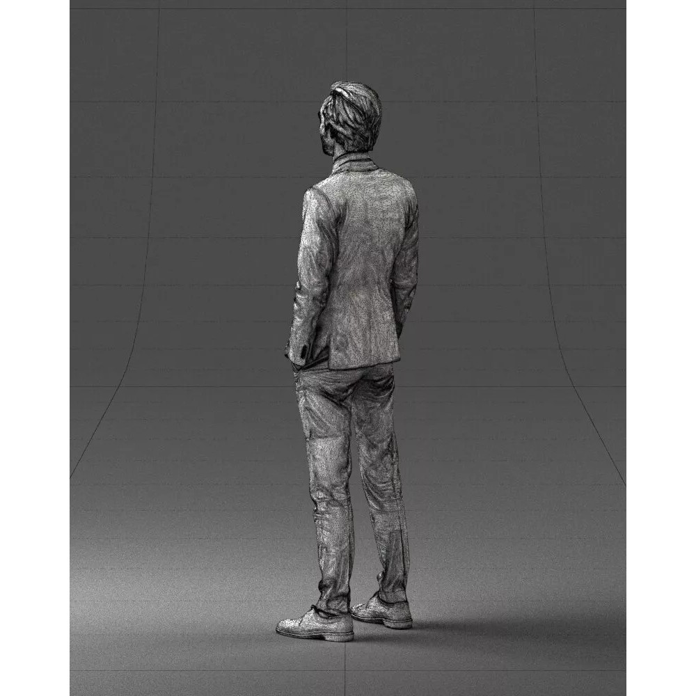 Business Man 3D Model – Realistic Full Body Character, FBX, OBJ - View 25