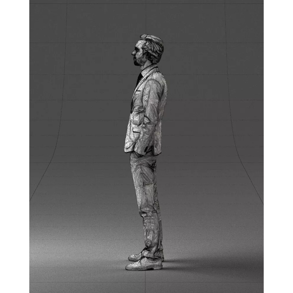 Business Man 3D Model – Realistic Full Body Character, FBX, OBJ - View 28