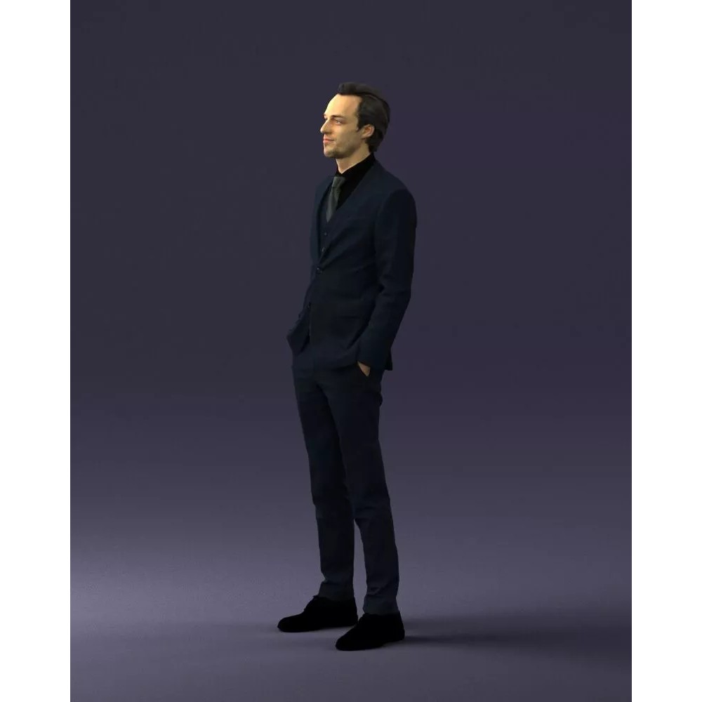 Business Man 3D Model – Realistic Full Body Character, FBX, OBJ - View 29