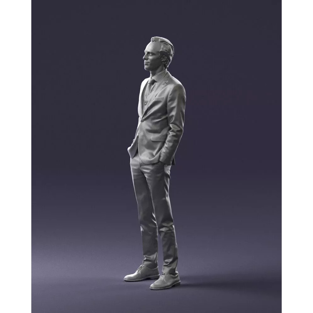 Business Man 3D Model – Realistic Full Body Character, FBX, OBJ - View 30