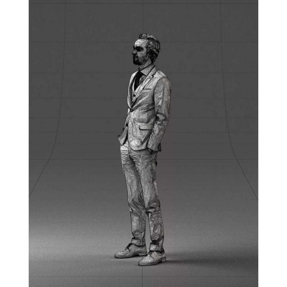 Business Man 3D Model – Realistic Full Body Character, FBX, OBJ - View 31