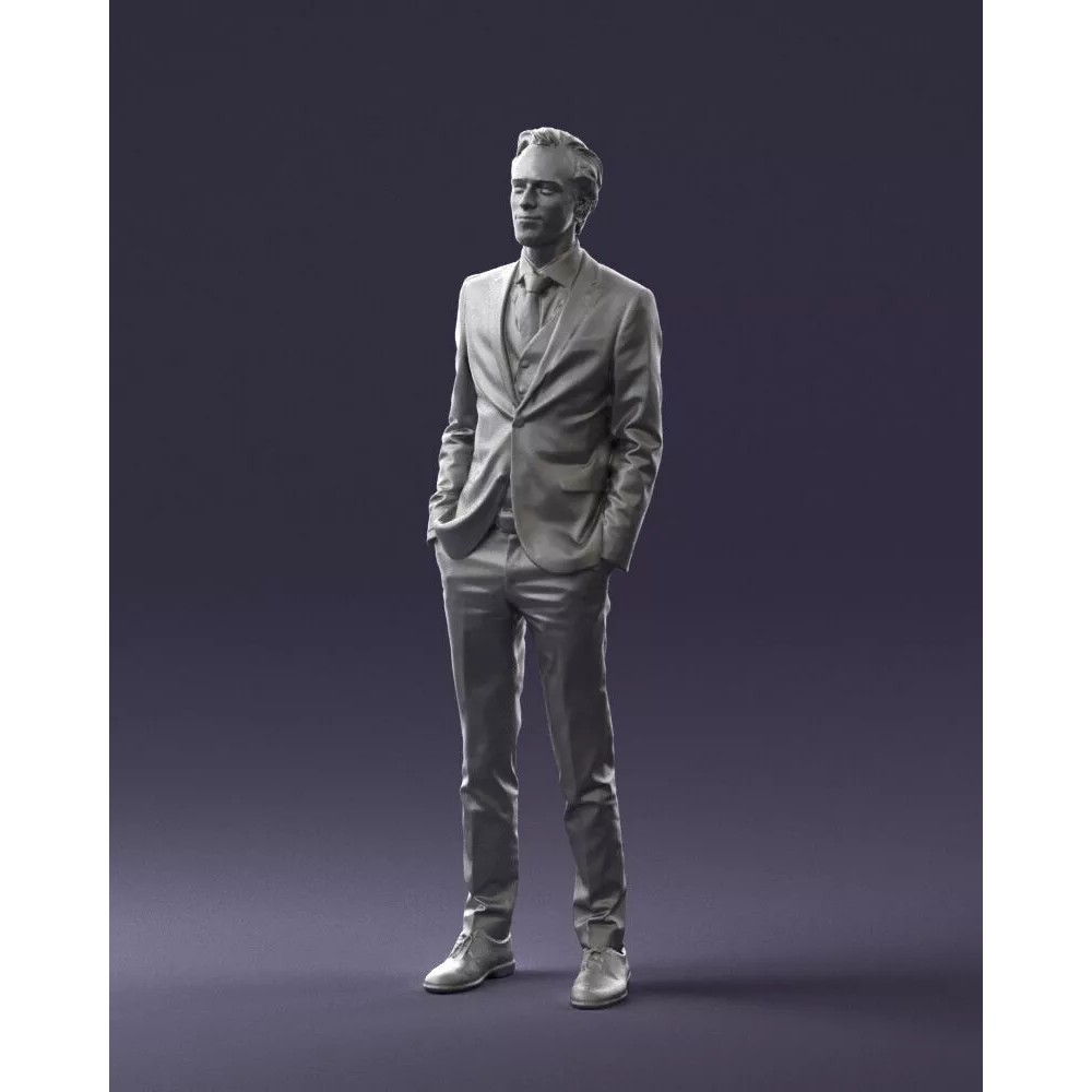 Business Man 3D Model – Realistic Full Body Character, FBX, OBJ - View 33
