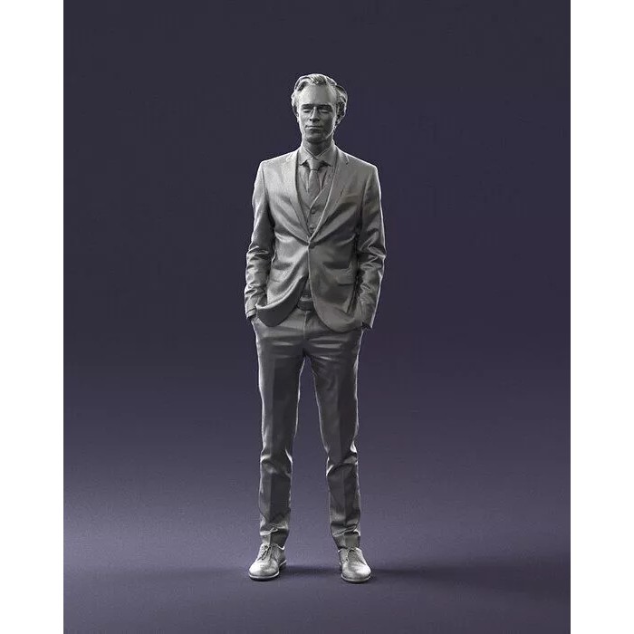 Business Man 3D Model – Realistic Full Body Character, FBX, OBJ - View 35