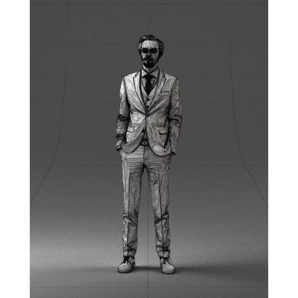 Business Man 3D Model – Realistic Full Body Character, FBX, OBJ - View 36