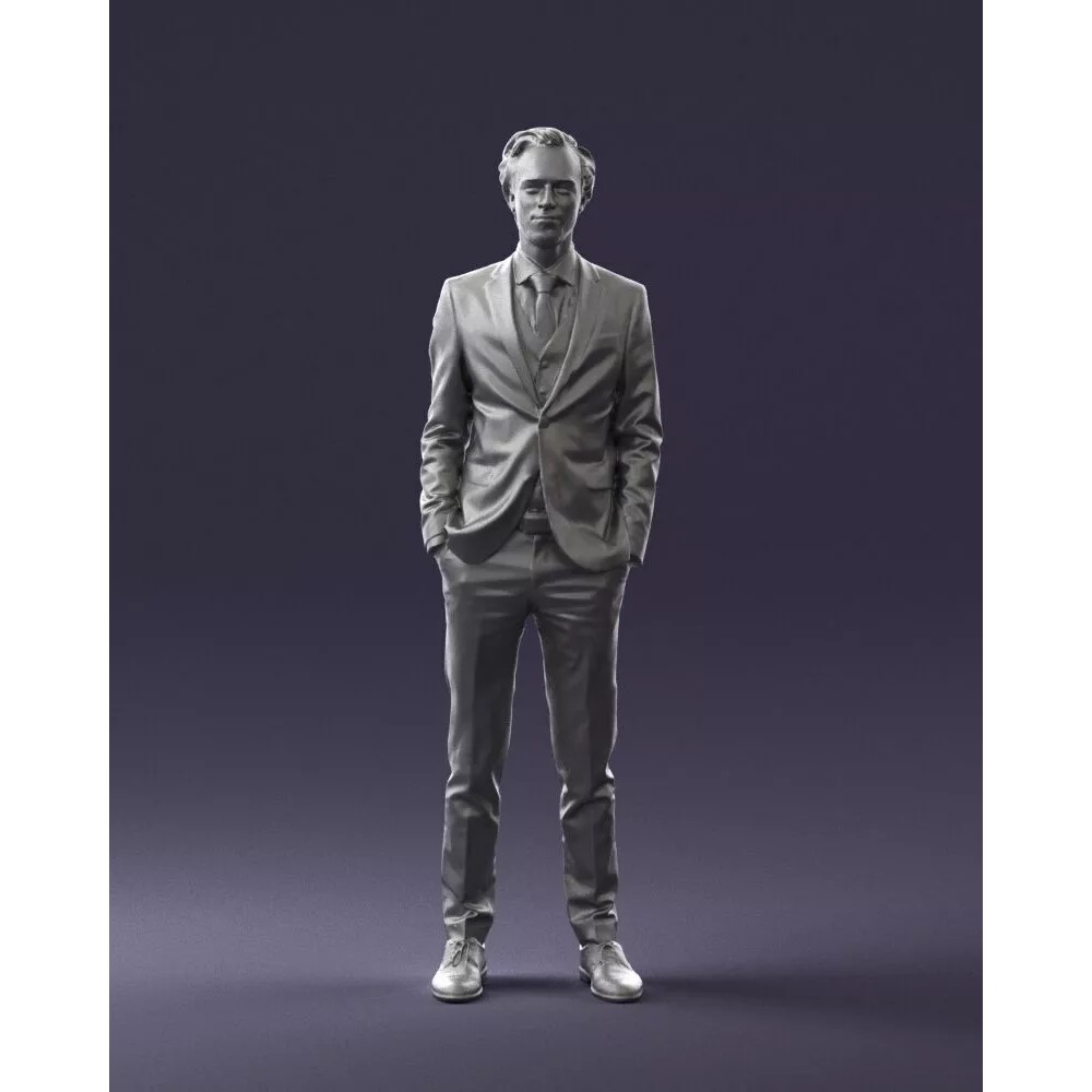 Business Man 3D Model – Realistic Full Body Character, FBX, OBJ - View 38