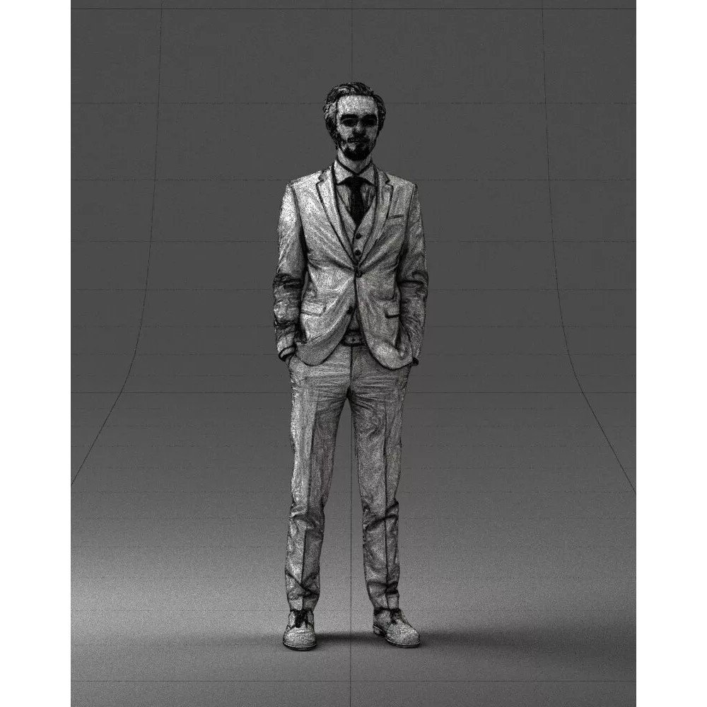 Business Man 3D Model – Realistic Full Body Character, FBX, OBJ - View 7