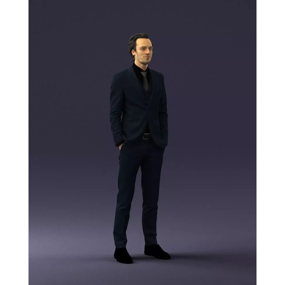 Business Man 3D Model – Realistic Full Body Character, FBX, OBJ - View 8