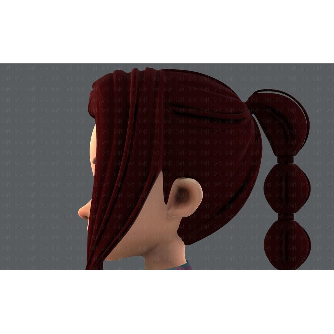 Base GirlV02 3D Model – Cartoon Female Character Clothing, FBX - View 41
