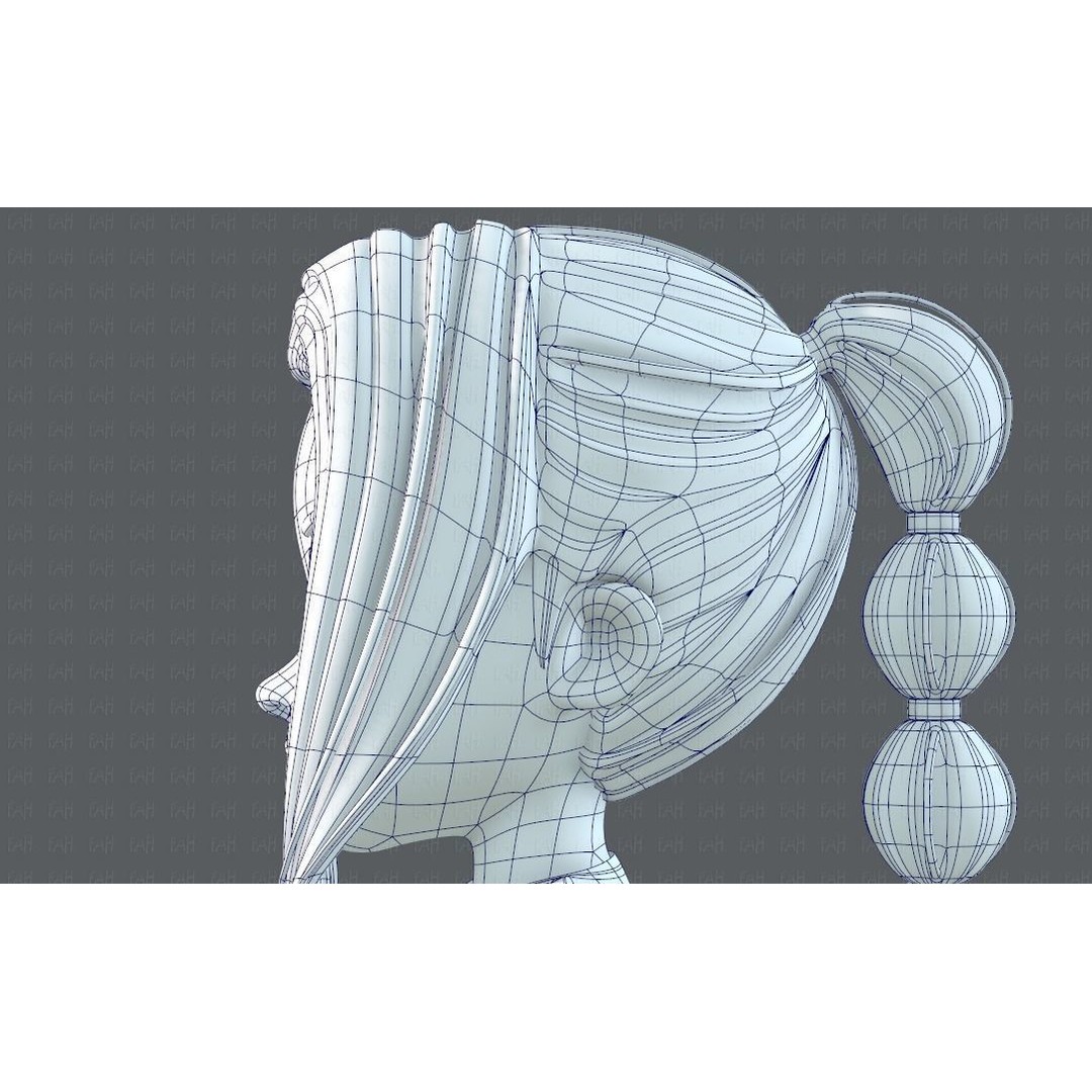 Base GirlV02 3D Model – Cartoon Female Character Clothing, FBX - View 42