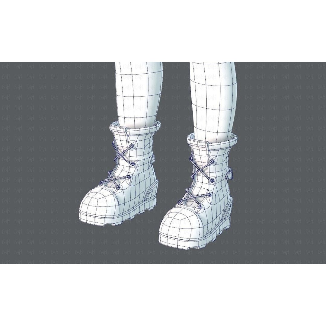Base GirlV02 3D Model – Cartoon Female Character Clothing, FBX - View 48