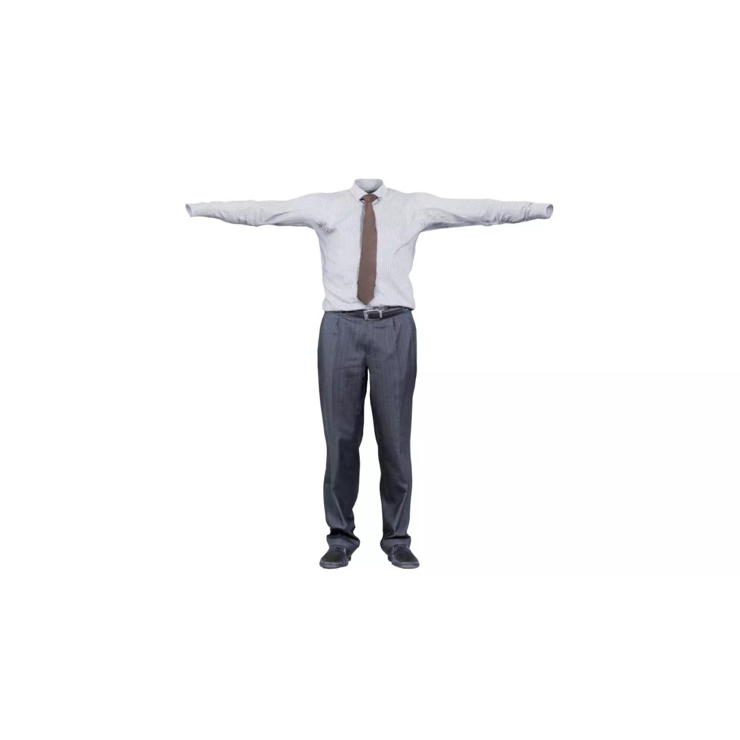 Business Costume 11 3D Model – Low Poly Character Asset, FBX, Blender - View 2