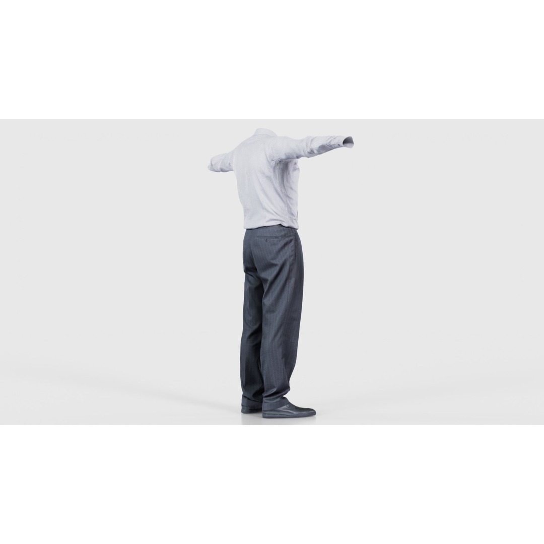 Business Costume 11 3D Model – Low Poly Character Asset, FBX, Blender - View 21