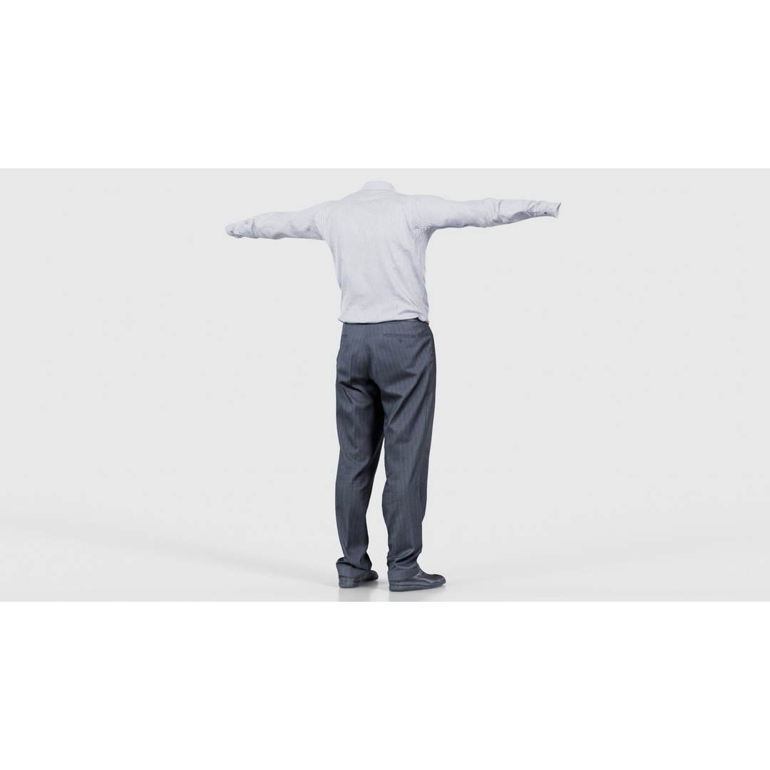 Business Costume 11 3D Model – Low Poly Character Asset, FBX, Blender - View 22