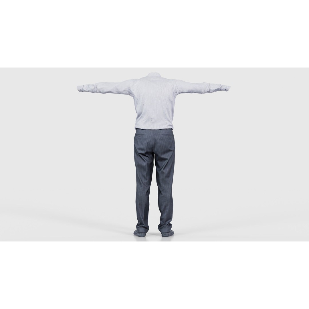 Business Costume 11 3D Model – Low Poly Character Asset, FBX, Blender - View 23