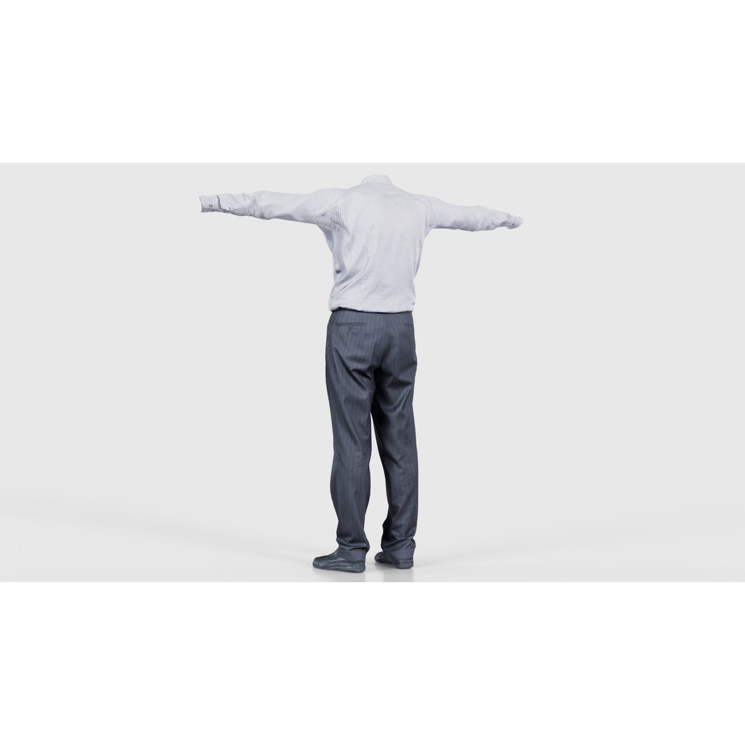Business Costume 11 3D Model – Low Poly Character Asset, FBX, Blender - View 24