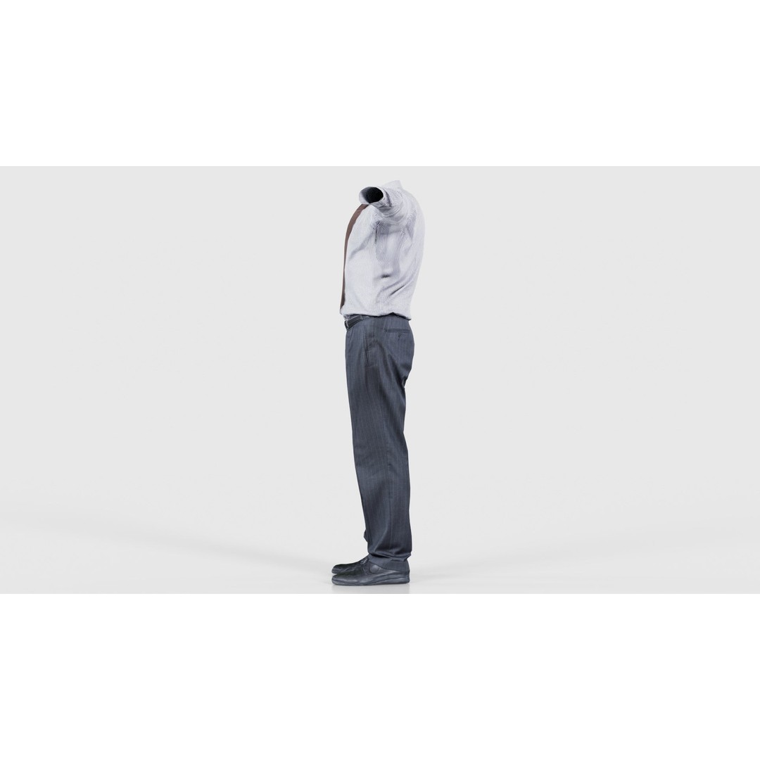 Business Costume 11 3D Model – Low Poly Character Asset, FBX, Blender - View 26