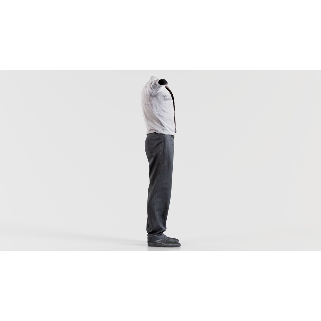 Business Costume 11 3D Model – Low Poly Character Asset, FBX, Blender - View 3