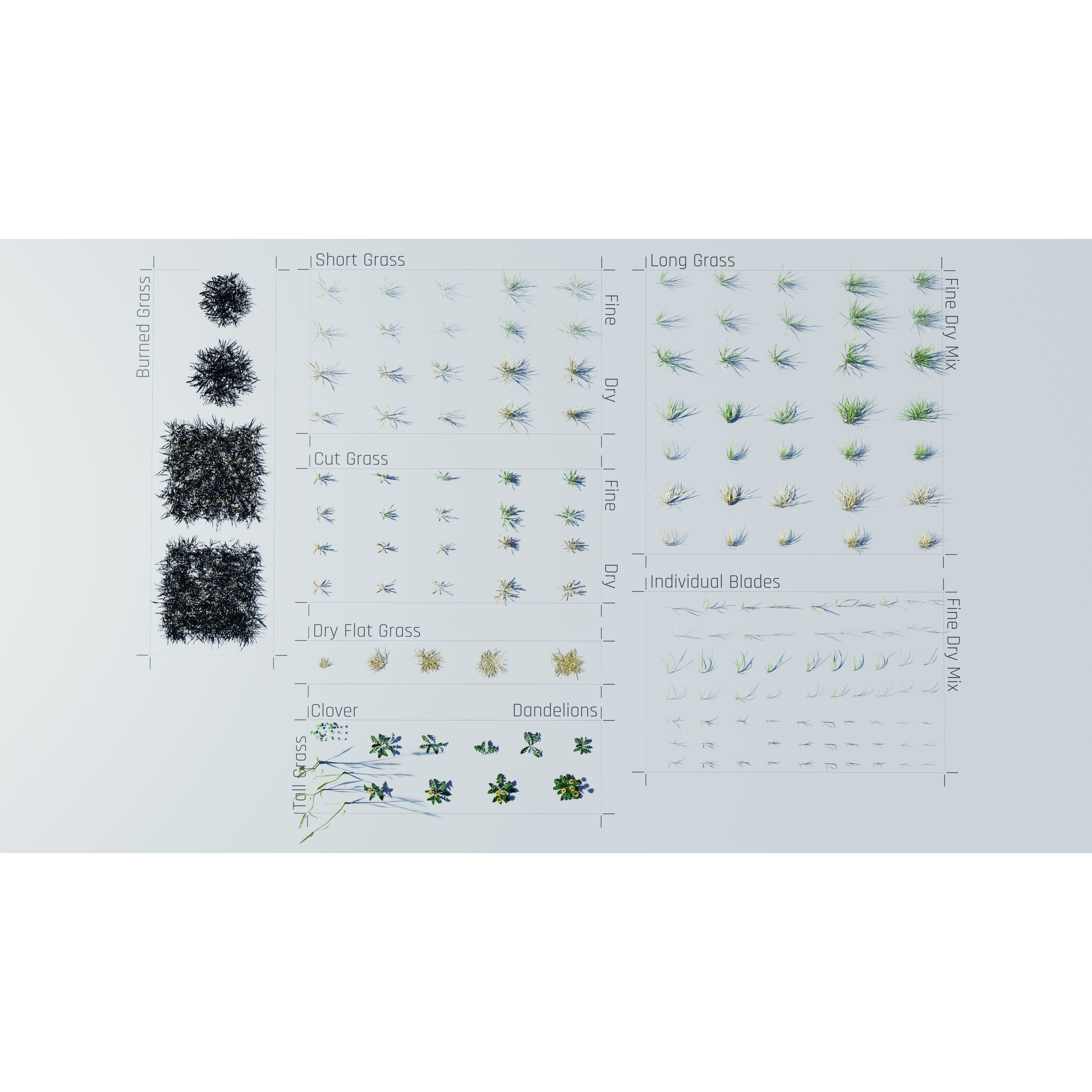 CGrass v2 - Realistic Grass Pack 3D Model - View 8