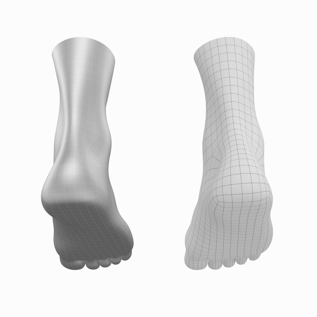 Human Feet 3D Model – Realistic Base Mesh, FBX & More - View 16