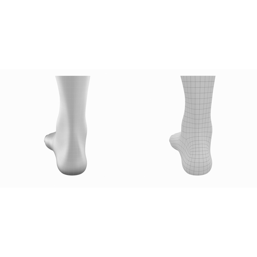 Human Feet 3D Model – Realistic Base Mesh, FBX & More - View 8