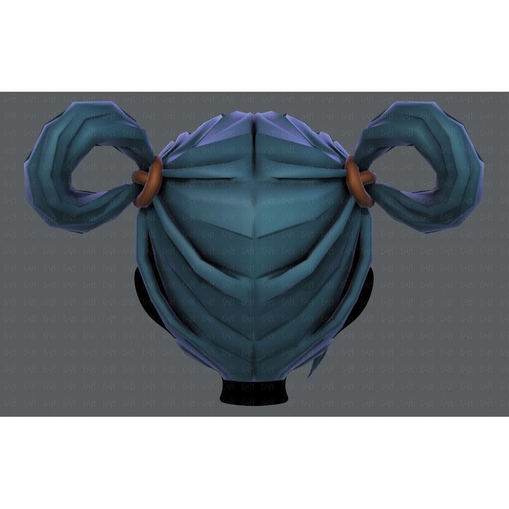 3D Hair Style for Girl V73 – Low Poly Cartoon Hair Model, FBX - View 23