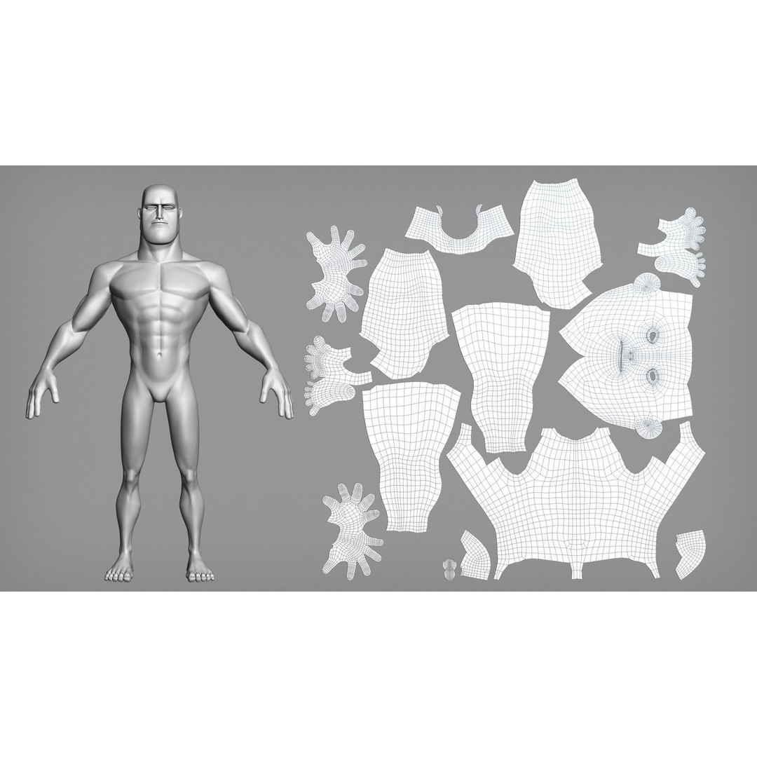 Cartoon Male Character Barry 3D Model – Stylized Rigged Mesh, FBX, Blender
