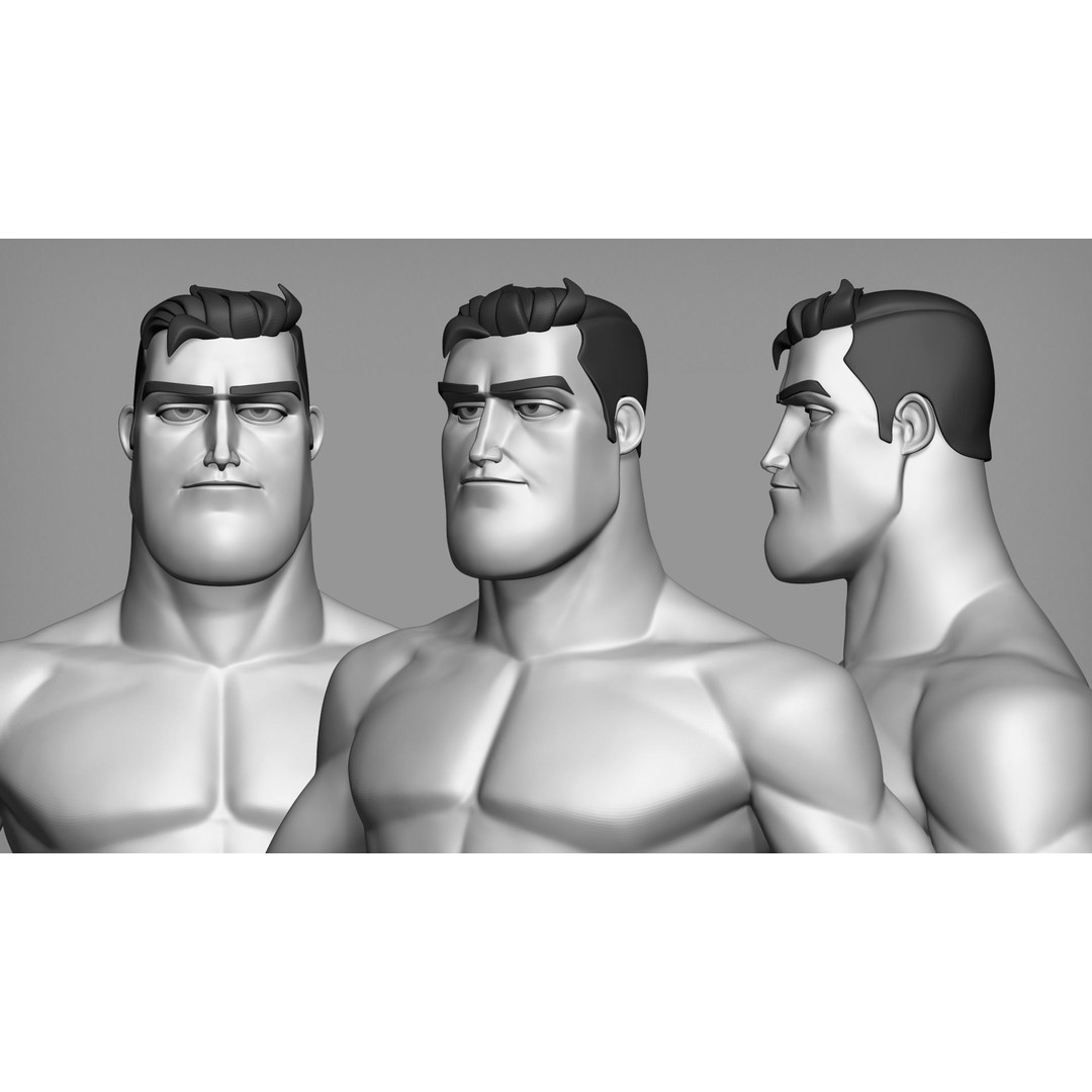 Cartoon Male Character Barry 3D Model – Stylized Rigged Mesh, FBX, Blender - View 5