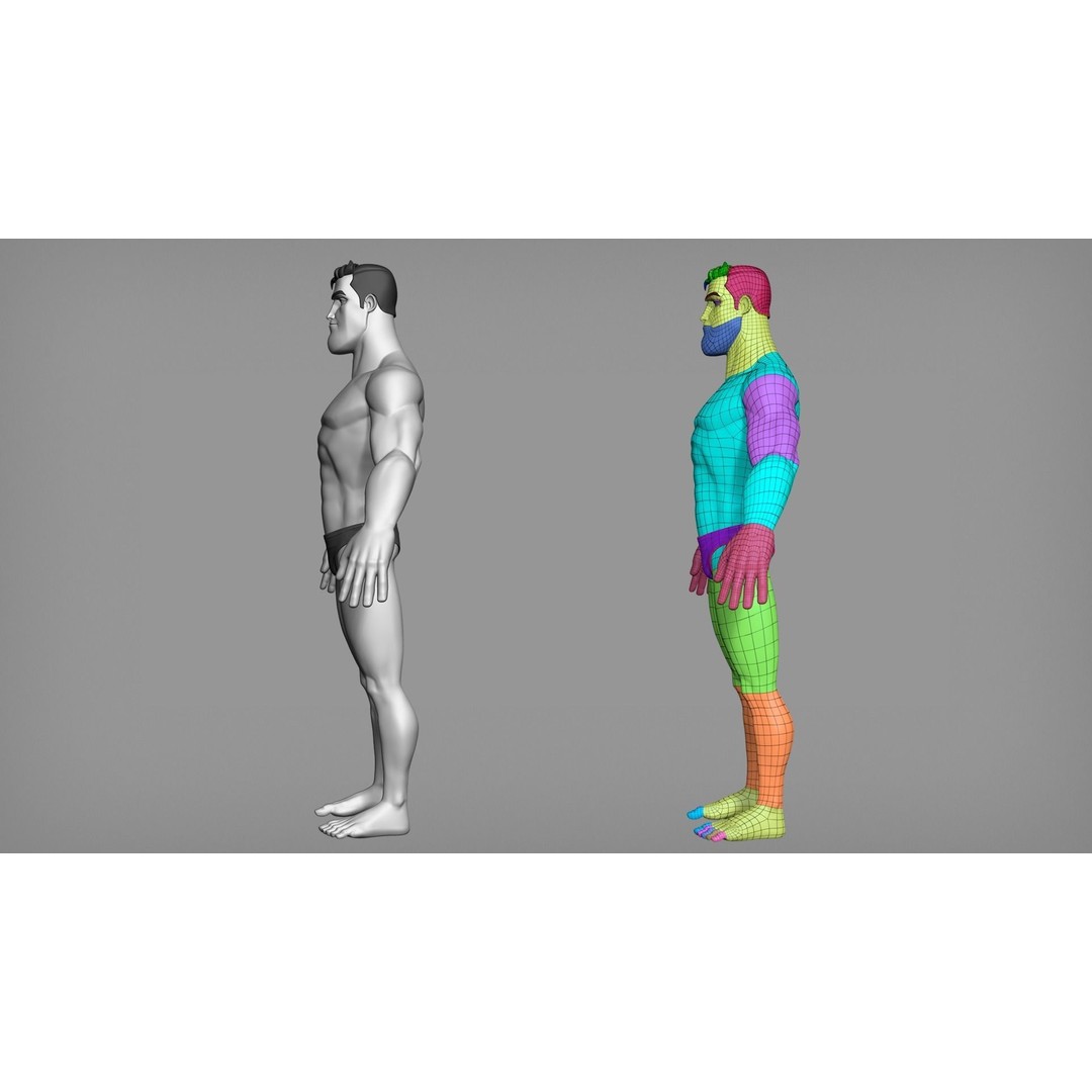 Cartoon Male Character Barry 3D Model – Stylized Rigged Mesh, FBX, Blender - View 8